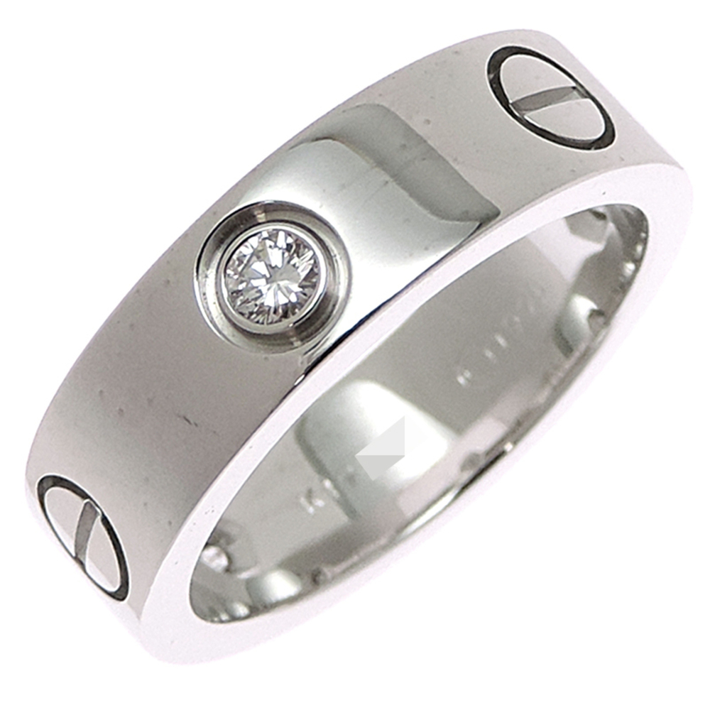 CARTIER Silver Diamond Love Ring #53